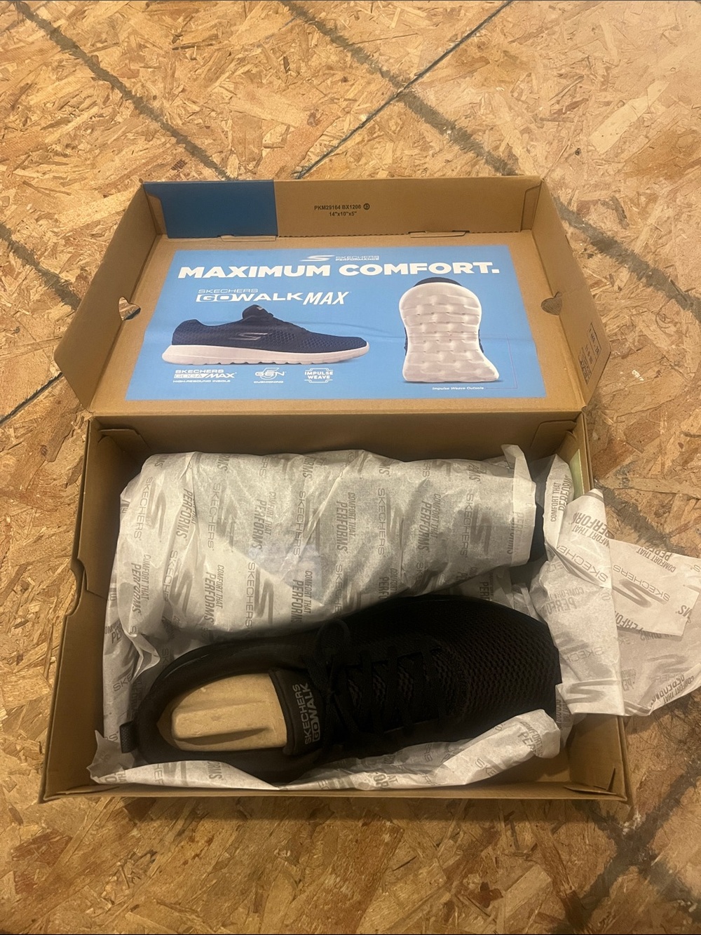 No slip Skechers GOwalk Knit Walking Shoe in Black Unisex